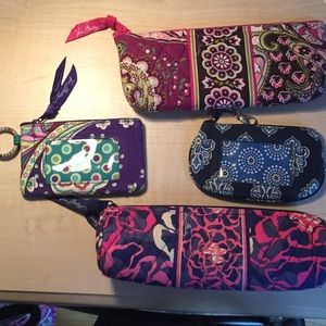 Vera Bradley 2 pencil pouch/ 2 card holder